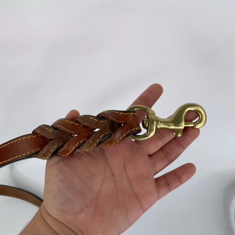 Soft Touch Large Dog brown leather leach 24